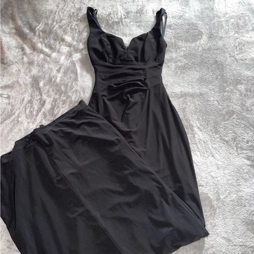 Le chateau black long/ maxi stretchy, tight dress
